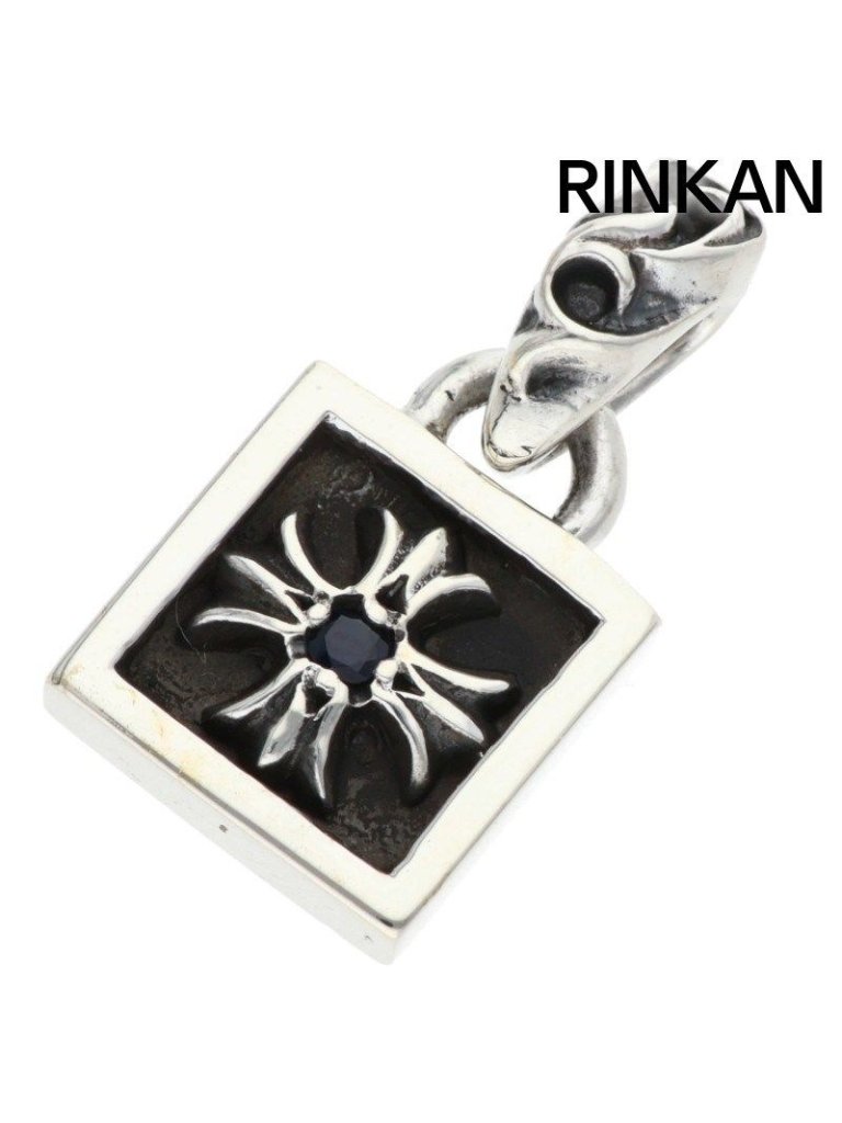 Chrome Hearts Framed Ch Plus 1 Saffiano Charm Silver Necklace Top 2500$